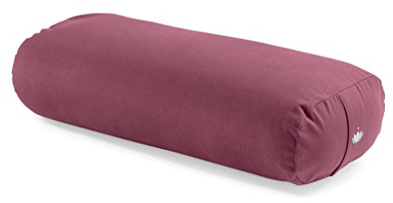 Lotuscrafts® Bolster Yoga Nackenrolle für Yin Yoga, 100% Kapok Füllung, Bezug aus Baumwolle waschbar, Kissen für Restorative Übungen