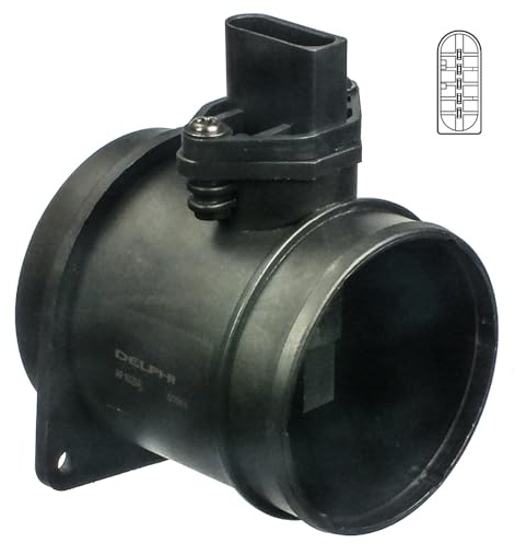 DELPHI AF10257-12B1 Luftmassenmesser/Luftmengenmesser LMM 12V 5-Polig Kompatibel mit VW Golf IV Schrägheck 1J1 07D906461 07D906461X AF10257