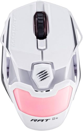 Mad Catz R.A.T. 2+ - Ratón (mano derecha, Óptico, USB, 5000 DPI, 5000 pps, Blanco)