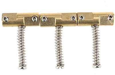 Wilkinson WTB 10,8mm Vintage Kompensiert Messing Tele Saitenreiter Saddles für Fender Telecaster E-Gitarre,Gold(3er Set) | Vintage,für Fender Tele E-Gitarre