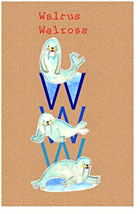 Komar Wandbild | ABC Animal W | Poster, Kinderzimmer, Buchstaben, Bild, Wohnzimmer, Schlafzimmer, Dekoration, Kunstdruck | ohne Rahmen | P036W-50x70 | Größe: 50 x 70 cm (Breite x Höhe)