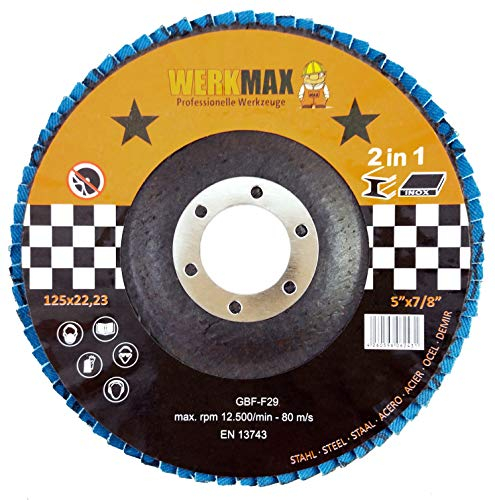 WFS - Dischi lamellari da 125 mm, 10 dischi abrasivi grana 40