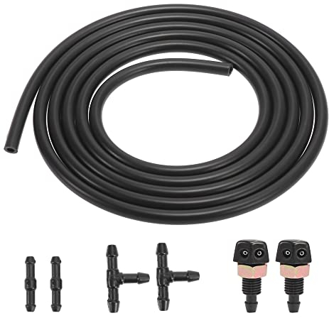 X AUTOHAUX 7uds Universal Coche Delantero Parabrisas Lavado Boquillas 2 Metros Manguera