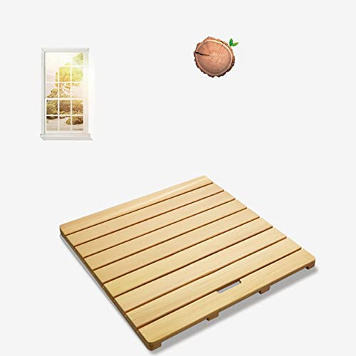 Zhaomi Luxus-Bambus Badematte,Duschmatte,rutschfeste Badematte,Badvorleger Badematte,Multifunktionale Badematte aus Holz,Zur einfachen Aufbewahrung,für Drinnen Oder Draußen (30x30cm/11.8x11.8in)