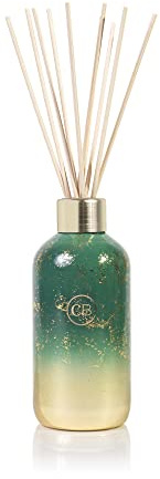 Capri Blue Glimmer Reed Diffuser Set - Includes Diffuser Sticks, Scented Oil, and Decorative Glass Bottle - Home Decor Room Freshener - Capri Blue Home Fragrance - Crystal Pine (8 fl oz)