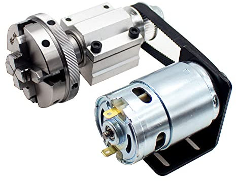 LeTkingok No Power Multi-funzione 895 Tornio Rotativo a Motore Mandrino per La Lavorazione del Legno Assemblaggio Cursore Fai-da-te + Mandrino (D)
