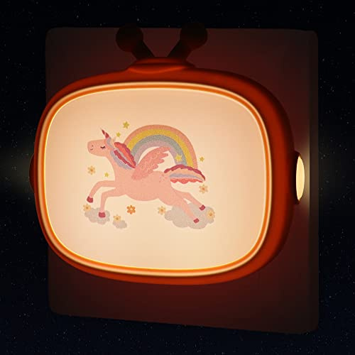 Annmore Veilleuse Enfant avec Motif Licorne sur Prise Électrique | Décoration Chambre Fille, Accessoire Bébé, List de Naissance, Cadeau Nouveau-né