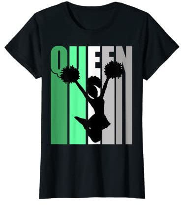 Cheerleader für Mädchen, Retro-Stil, Grün T-Shirt