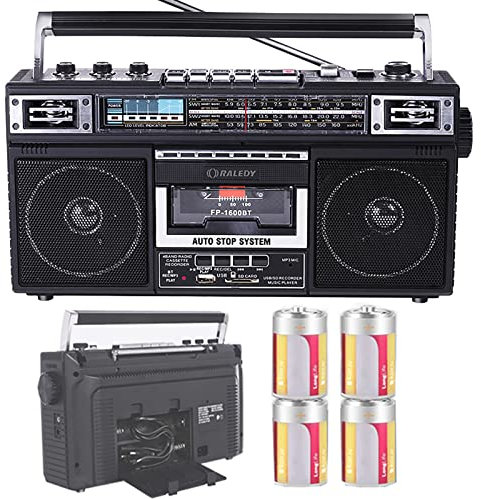 bcomedrag Portable Cassette Player,Retro Radio And Recorder with AM/FM/SW1/SW2,Support SD/USB Input+Headphone Jack,Bluetooth connection,Classic 80s Style Retro