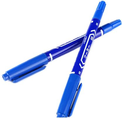 5 Stück CCL Anti-Ätz-PCB-Leiterplatten-Tintenmarker, Doppelstift, blaue Farbe, passend für DIY-PCB