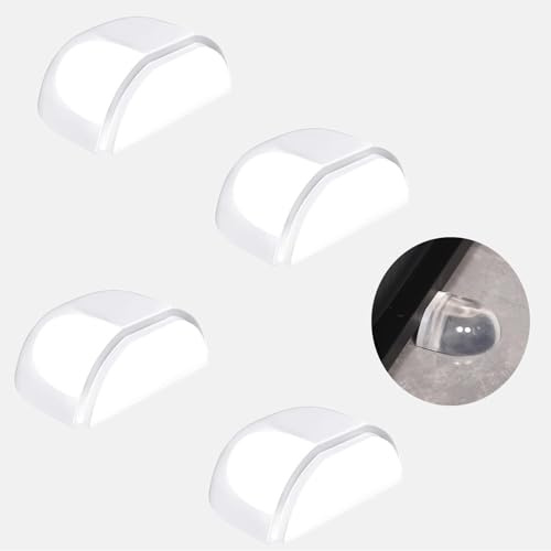 4 Stück Türstopper Boden zum Kleben,Türstopper Boden Selbstklebend,Türstopper Boden Transparent,Wandpuffer für Alle Hartböden Geeignet zum Schutz von Wand,Türen und Möbel