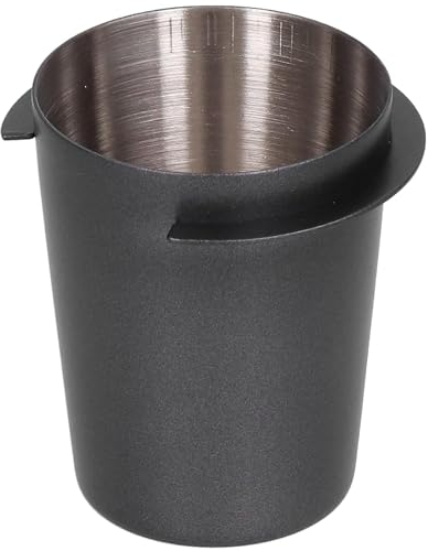 Vaso Dosificador Portafiltro Café Acero Inoxidable, Vaso Receptor Café en Polvo 58 mm, Pieza Alimentadora Polvo Mango, Vaso Dosificador Café para Máquina Espresso, Molinillo Café