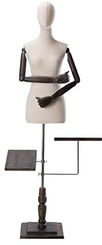 ZERAPH Professionelle Modell-Requisiten, weiblich, halblang, Ganzkörper-Ausstellungsstand, Bekleidungsgeschäft, Hochzeit, Dummy-Kleidungsmodell (Farbe: Beige, Größe: klein)