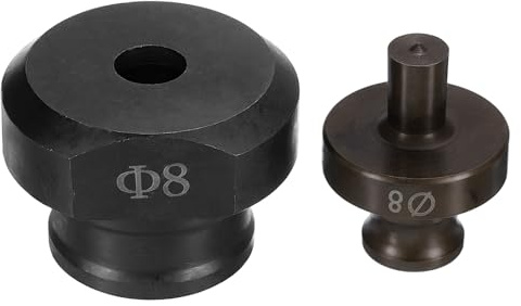 QUARKZMAN Troqueladora Hidráulica para Perforar Agujeros de 8mm de Precisión - Kit de Perforación Eléctrica Hidráulica para Máquina Perforadora MHP-20 JP-20, Color Borgoña y Negro