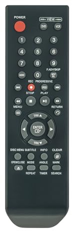 AULCMEET AK59-00051B 00051B Télécommande de Remplacement Compatible avec Samsung Full HD 1080P Lecteur DVD et enregistreur VHS DVD-V6700 / DVD DVD-V6700 DVD-V6700 / VCR