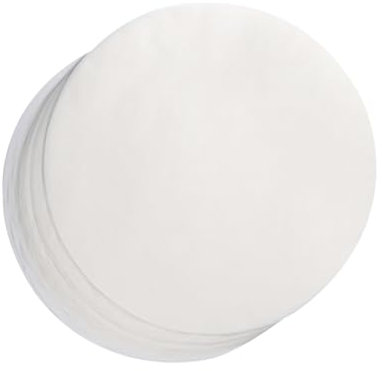 Qukaim RoundBBQ Lot de 100 feuilles de cuisson rondes anti-adhésives pour barbecue 25,4 cm