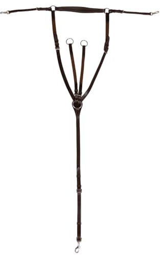 NETPROSHOP Leder Vorderzeug Basic Pro mit Abnehmbarer Martingalgabel Pony Cob Full, Groesse:Full, Farbe:Braun