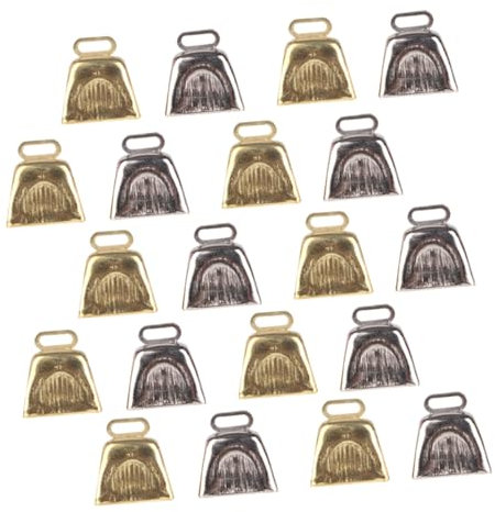 Alipis 20st Quartett Cowbell Weihnachtsglockenhandwerk Anhänger in Glockenform Weihnachtskugel Für Baum Weihnachtsglöckchen Heimtierglocken-DIY-zubehör Kuhglocke Galvanisierungsprozess