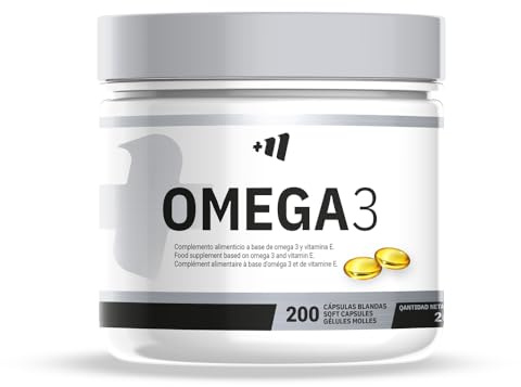 MASmusculo - Omega 3-200 Softgel 1000 mg - avec huile de poisson et vitamine E - Maintient le fonctionnement normal du cerveau et du cœur - Concentration maximale d'EPA et de DHA