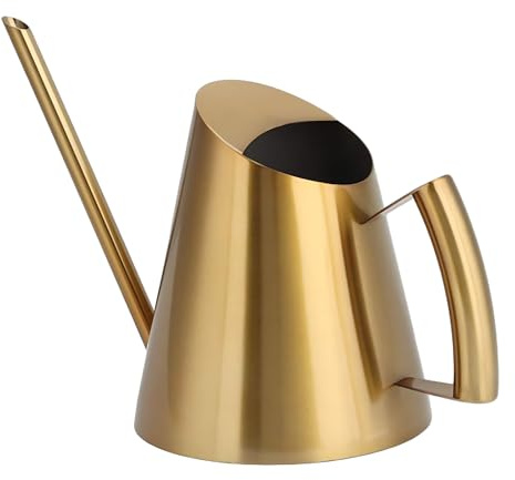 Generisch Gießkanne Metall, Giesskanne Gold Kleine Gießkanne Zimmerpflanzen mit Langer Auslauf für Pflanzen Zimmerpflanze (900 ml/400 ml)