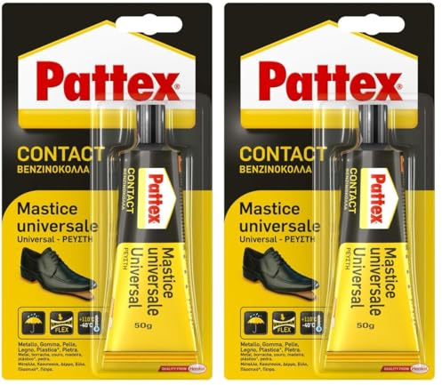 Pattex Cola de contacto universal instantánea multiusos, a prueba de agua, 50 gr (Paquete de 2)