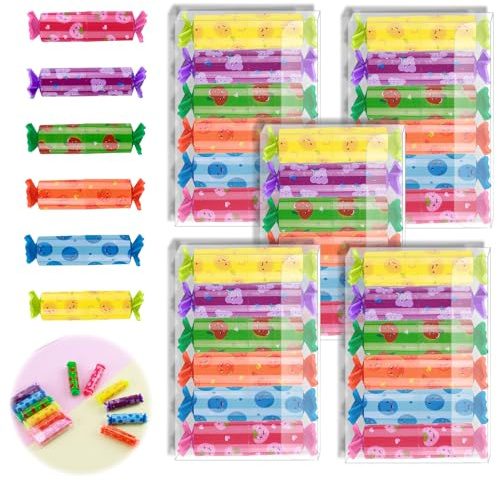 ZoeWei Mini Textmarker, 30 Stück Bonbon Textliner Stifte Schüler 6 Farben Lustige Schreibwaren Highlighter Mitbringsel Schule Mitgebsel-Füllungen