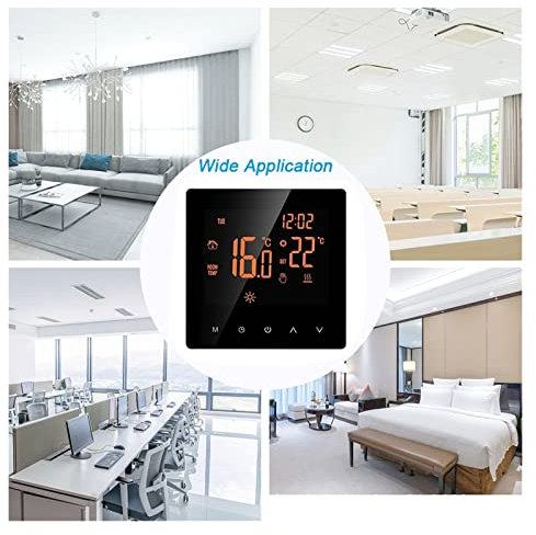 Thermostat Intelligent Tuya wifi thermostat intelligent du sol d'eau chauffant le plancher électrique chauffage mural chaudière LCD Panneau de commande de température Appliquer Commande vocale(WT81-16