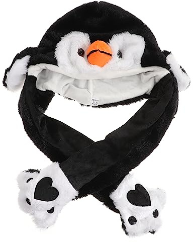 JUMPLAWN Plüsch Tiermütze mit Beweglichen Lustige Hasenohren Mütze für Partys Festivals und Wetter für Tolle Fotomomente