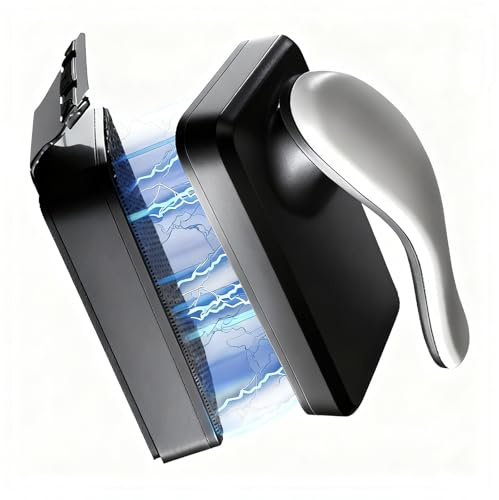 2-in-1 Aquarium Magnetischer Scheibenreiniger bis 8 mm Glasdicke | Mit Abnehmbarem Schaber, Schwimmender Algenentferner für Süß- und Meerwasser, Magnetischer Fensterreiniger für Aquarium