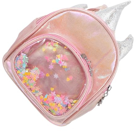 DIKACA Mochila Unicornio Lentejuelas Mini Rosa Bolsa Escolar Casual con Diseño Resistente para Niñas Viajes y Guardería