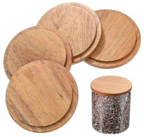 Toyvian 4 Stück Runde Becherdeckel Aus Holz 9 Cm Deckel Für Tasse Wiederverwendbare Tassendeckel Zum Warmhalten Von Kaffee Tee Thermobecher Und Teekanne Luftdicht