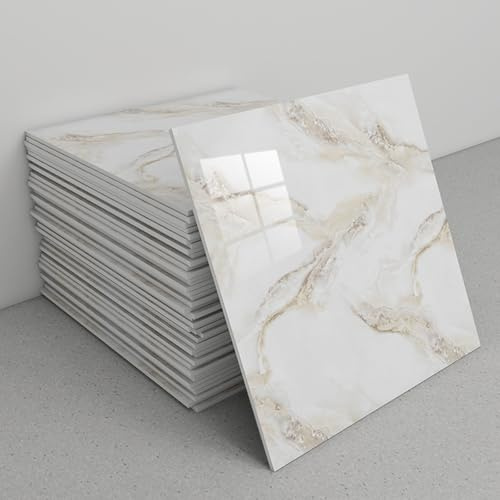 30 carreaux muraux adhésifs imperméables imitation marbre, panneaux en PVC autocollant de 30 cm x 30 cm for salle de bain, cuisine et salon.(A3)