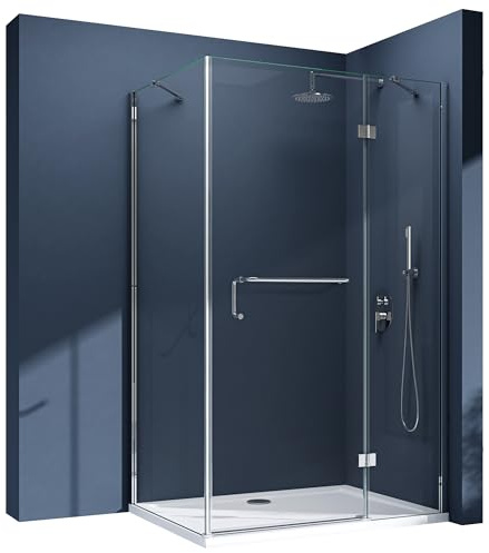 doporro Cabine de Douche Rectangulaire en Angle 70x100cm Paroi de Douche