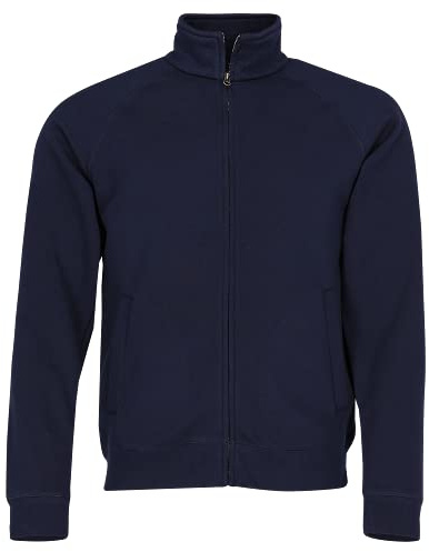 Fruit of the Loom Premium sweatjacka, sportjacka för män,, blå, L