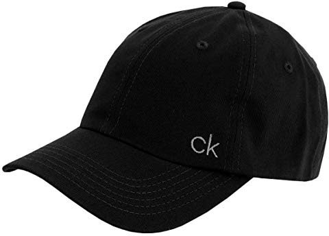 Calvin Klein Mens Classic Cotton 6 Panel Cap - Black - One Size