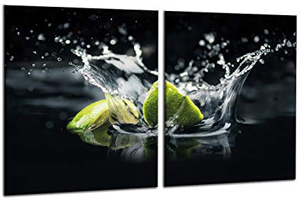 Herdabdeckplatte 2 Teiling 2 x (40 x 52 cm) | Schneidebrett | Spritzschutz | Mehrfarbik Glasplatte | Gehärtetes Glas Topfuntersetzer | Servierplatte | von semUp