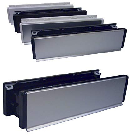 Briefeinwurf-Aluminium-m.Schacht-Nr.1-270 x 78 mm-Briefkasten-Briefschlitz-Briefklappe (Alu.-weiß-Kanten weiß)