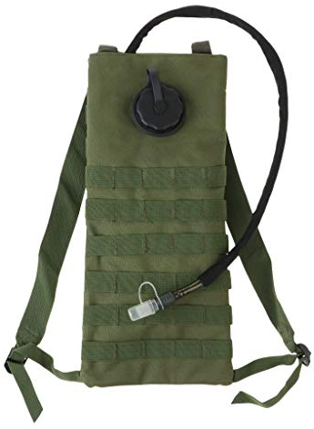 Tubayia 3L Nylon Wasserbeutel Wasserblase Rucksack Trinkblase mit Beissventil für Camping, Wandern, Radfahren (Grün)