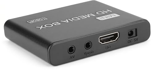 Mini lettore multimediale 1080P, lettore video di rete Uscita HDMI HD MKV TS Rmvb e lettore Blu-ray Decoder Hard Disk con telecomando(EU Plug)