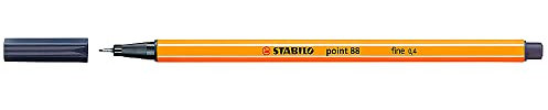 Stabiler Faserschreiber Spitze 88 Paynes grau 0,4 mm 10 Stück