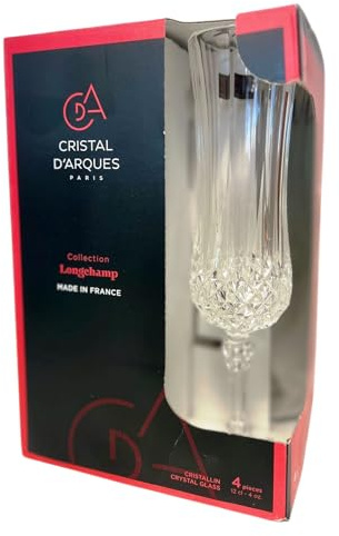 Cristal d'Arques Longchamp Sektglas 12cl Kristallglas 4er Set Champagnerglas