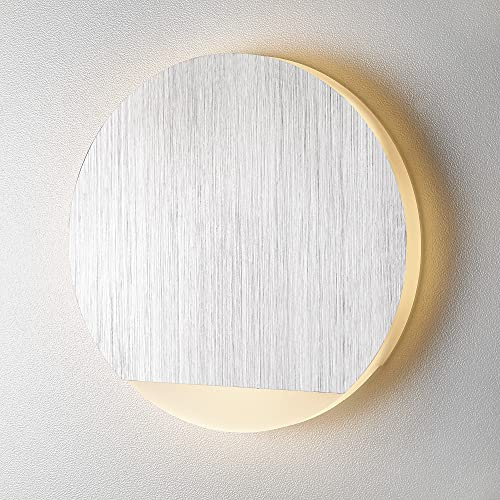 lambado® Premium LED Treppenbeleuchtung 230V in Alu Gebürstet - Runde Wandeinbauleuchte für Schalterdose mit 1.5W ColorSwitch für Ambiente & Sicherheit im Innenbereich
