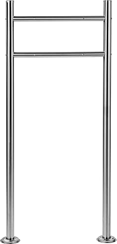 STILISTA Universal Briefkastenständer 120 cm, Modellwahl, Zwei Beine, Edelstahl