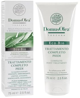 TRATTAMENTO COMPLETO PIEDI – Idrata, Leviga e Deodora – Contrasta Secchezza, Callosità e Affaticamento – Sollievo e Freschezza Immediata – 75ml – Domus Olea Toscana