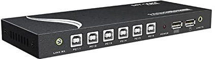 KVM Switch/Distributor - USB Synchronizer, Keyboard Mouse Sync Controller, 4/8/16 In 2 out DNF Multi Open Synchronizer, Plug and Play black DNF Synchronizer (Size : 16 ports)
