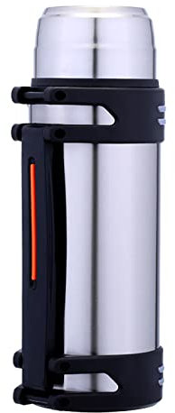 Vacuum Travel Bottle Thermos Giant Flask 5L, Thermo Bottle, Stainless Steel Oversized Capacity Vacuum Insulated Thermal Reusable Water Bottle, for Home Outdoor (Black) (Silver,1200ml)