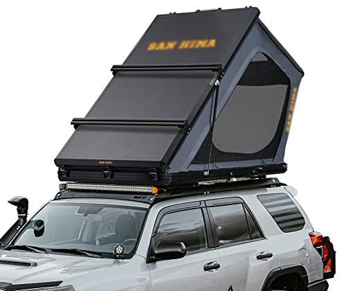 HYQHYX toldo Coche Tienda campaña cochecarpa Plegable de Techo Triangular de Aluminio con Capacidad para 3-4 Personas para Todas Las Estaciones