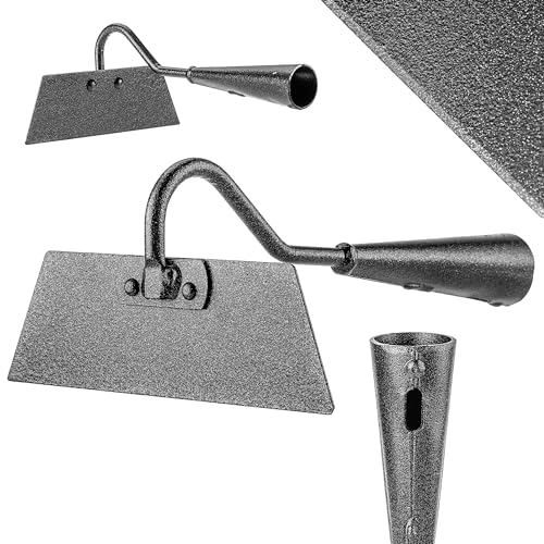 KADAX Gartenhacke ohne Stiel, Hacke in Trapezform, Unkrauthacke aus Stahl, Pflanzhacke zum Jäten und Hacken von Unkraut, Bügelziehhacke, Beethacke (Schwarz 16 cm)