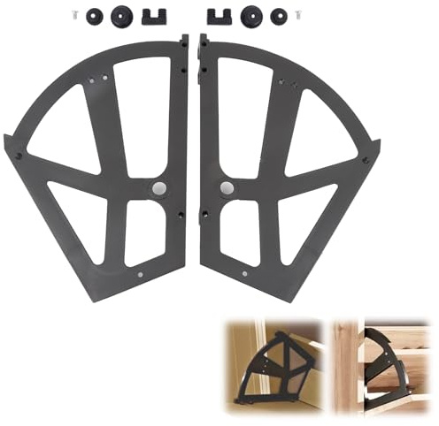 Charnières de Meuble à Chaussures En Plastique ABS, Cadre à Plaque Rabattable, Support Tournant Avec Accessoires de Montage Pour Cuisine Et Salon(Noir)