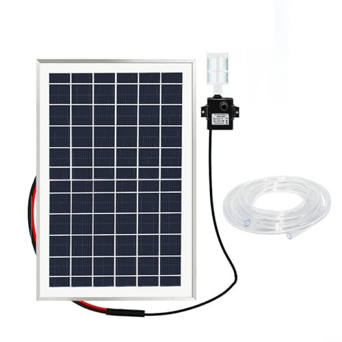 Pompa dell'acqua solare portatile, 9V10w Pannello solare in alluminio con telaio+pompa a testa femmina 12V+filtro+tubo pompa sommersa da 2 metri